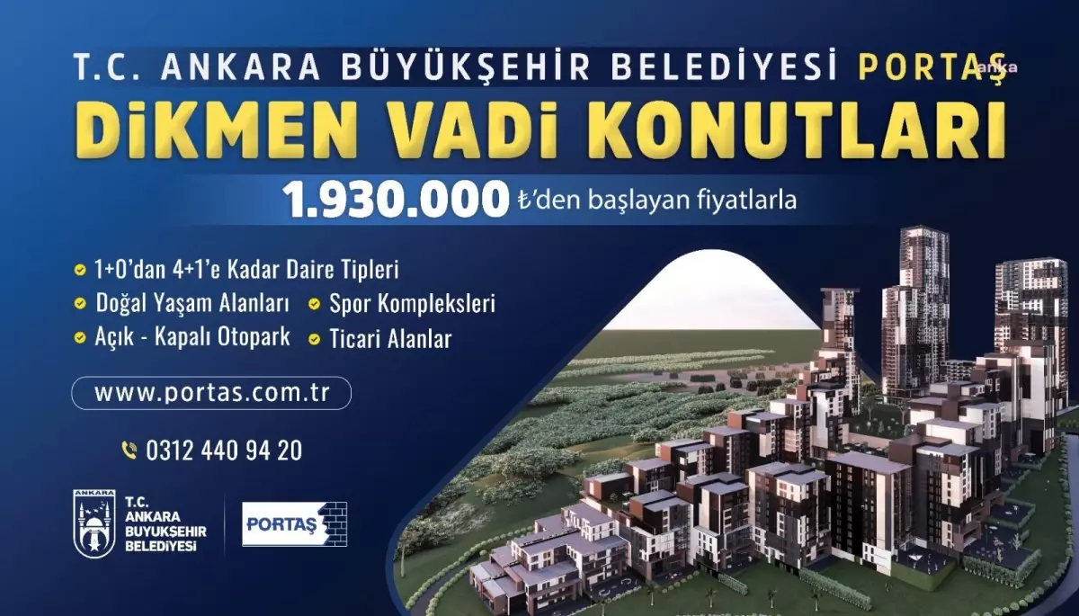 Ankara Büyükşehir Belediyesi Dikmen Vadi Konutları\'nın Satışına Devam Ediyor