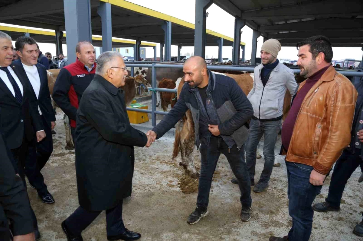 Kayseri\'de En Büyük Canlı Hayvan Borsası ve Pazar Yeri Ziyaret Edildi