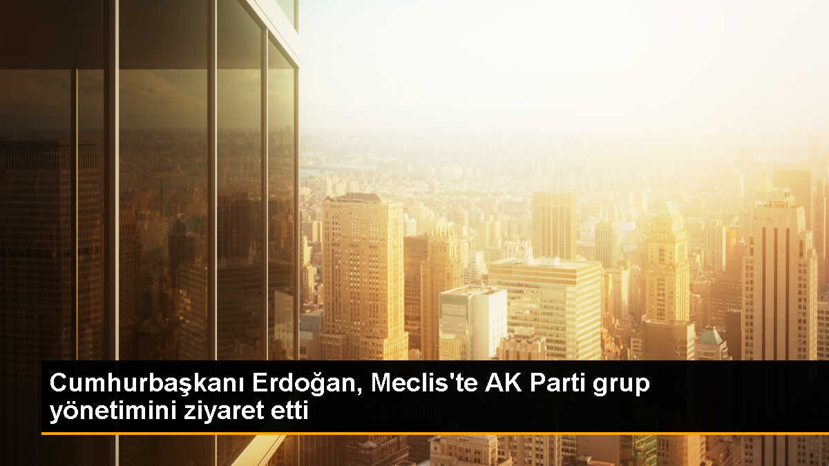 Cumhurbaşkanı Erdoğan, Meclis\'te AK Parti grup yönetimini ziyaret etti