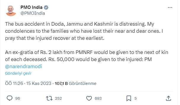 Hindistan'da katliam gibi otobüs kazası: 36 kişi hayatını kaybetti