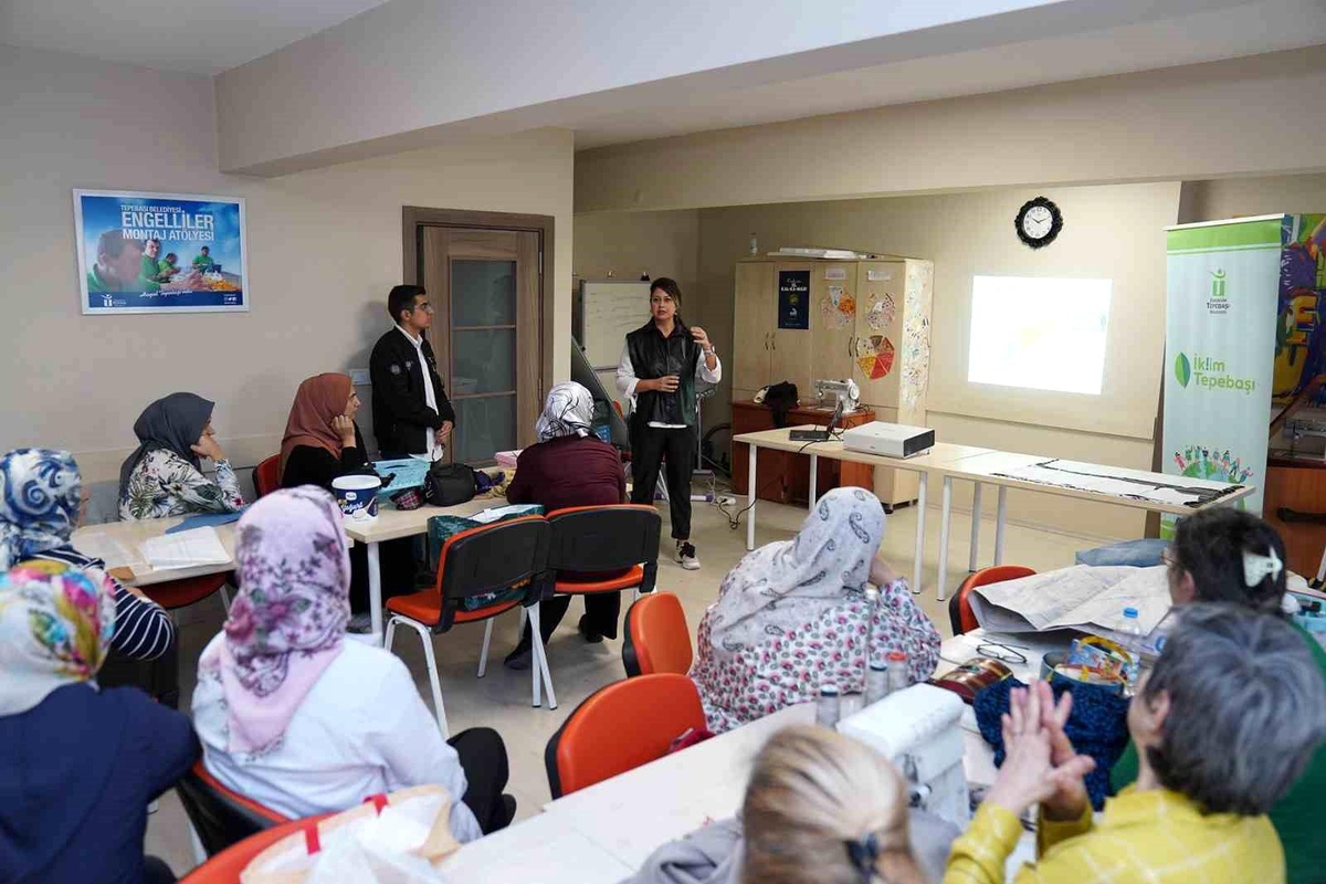 Tepebaşı Belediyesi İklim Sözcüleri, Belde Evleri\'nde kadın kursiyerlerle buluştu
