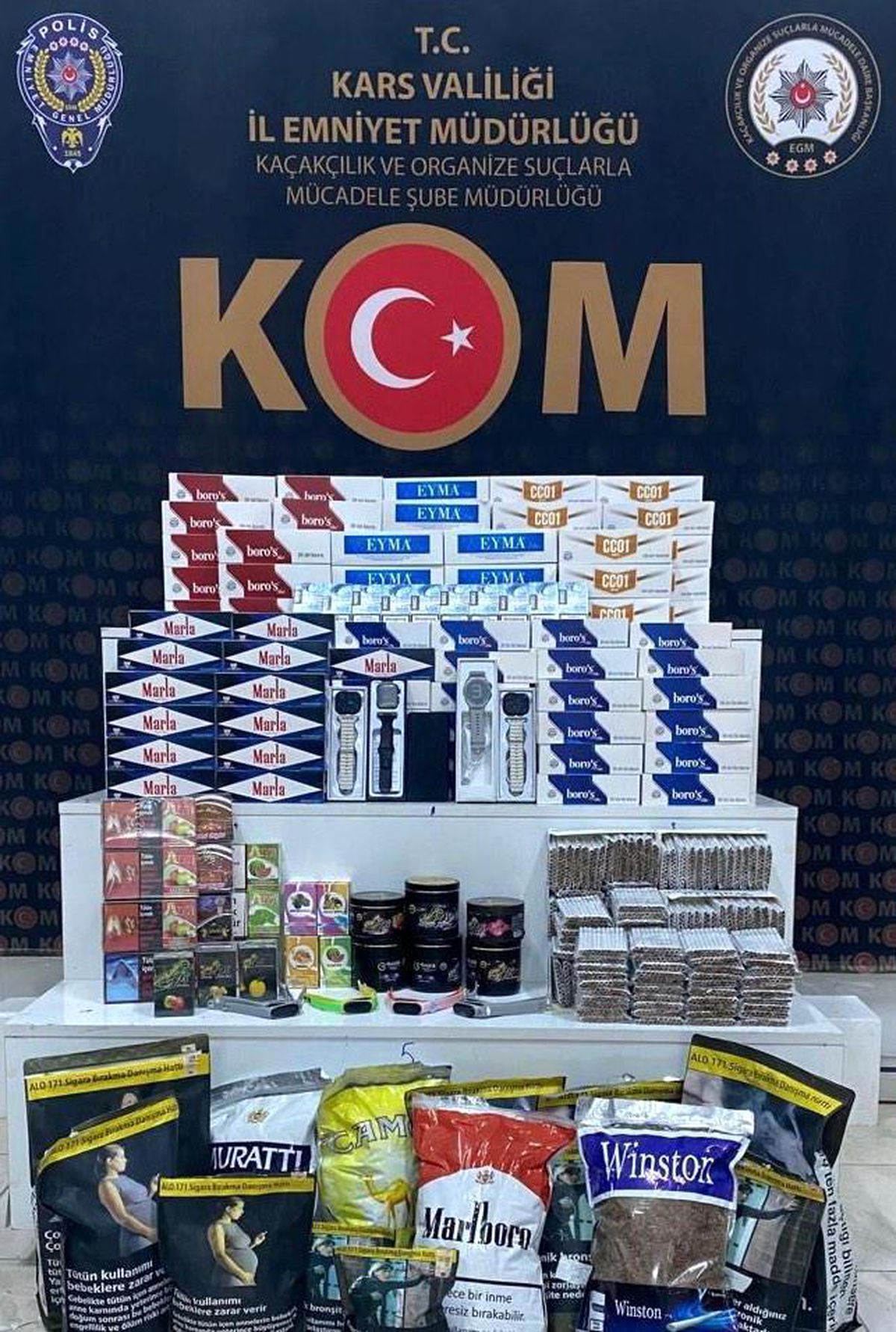 Kars\'ta KOM ekipleri kaçakçılara göz açtırmıyor