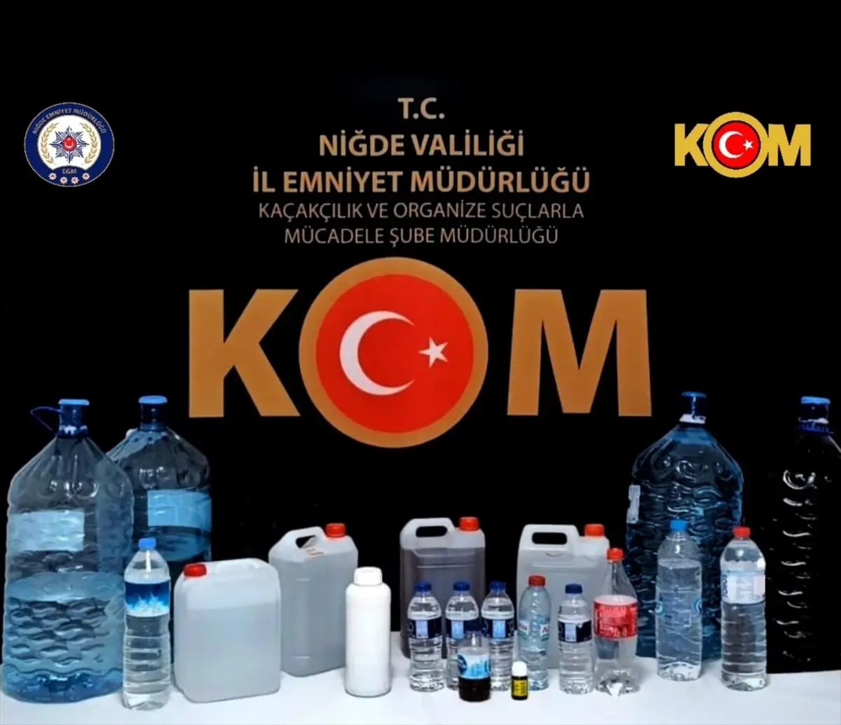 Niğde\'de 90 litre kaçak içki ele geçirildi