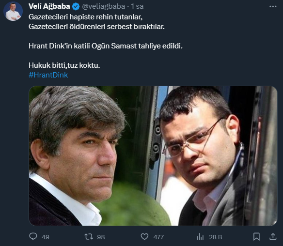 Türkiye Hrant Dink'in katili Ogün Samast'ın tahliyesini konuşuyor