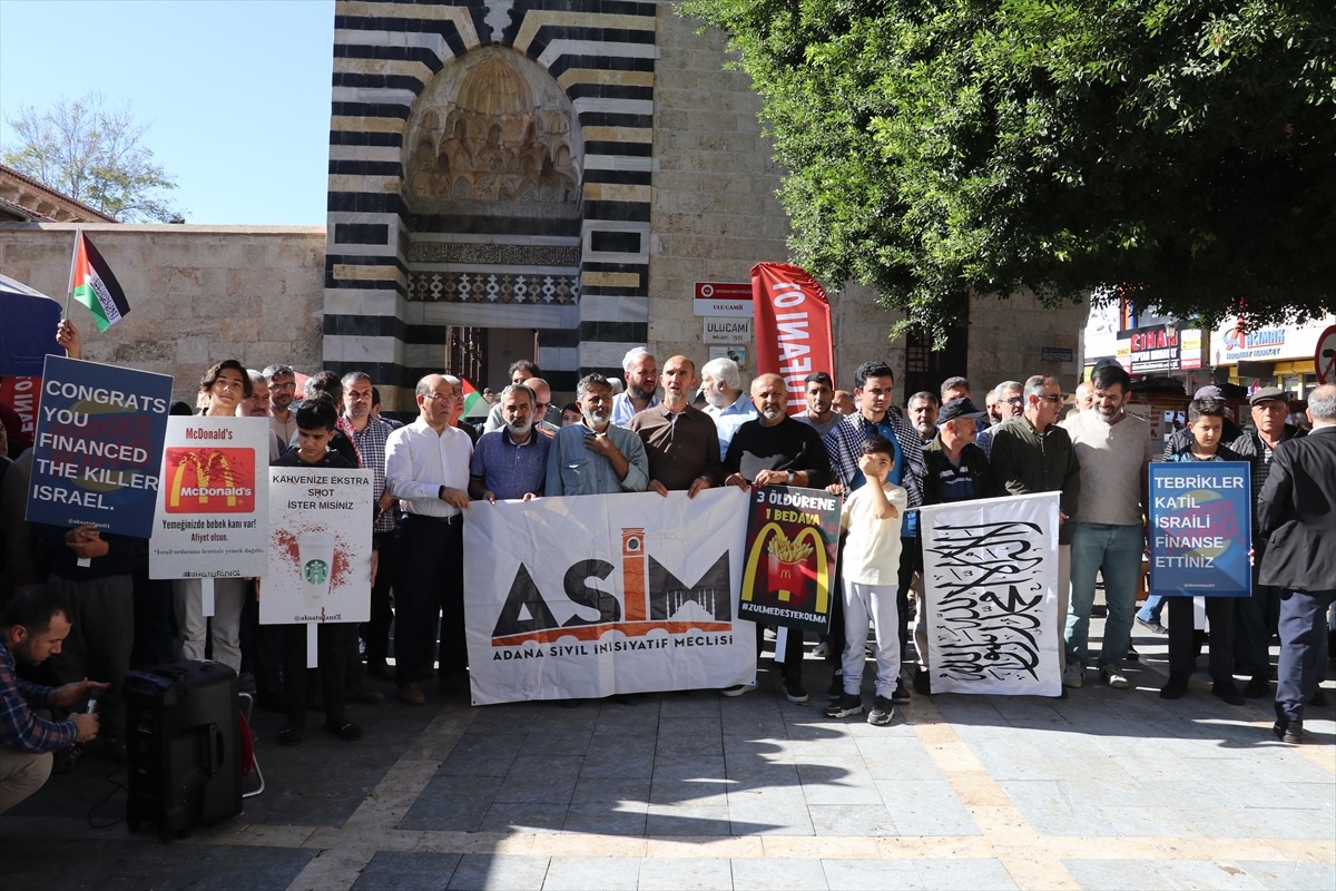 Adana Sivil İnisiyatif Meclisi İsrail\'in Gazze saldırılarını protesto etti