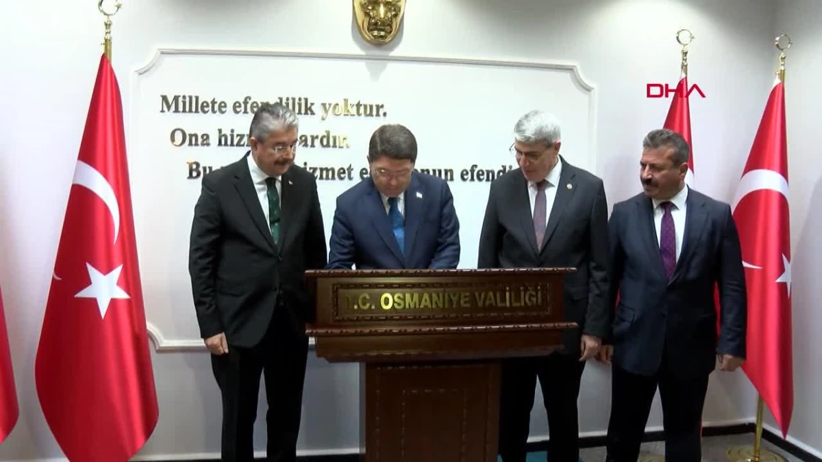 Adalet Bakanı Yılmaz Tunç, Osmaniye\'de konuştu Açıklaması