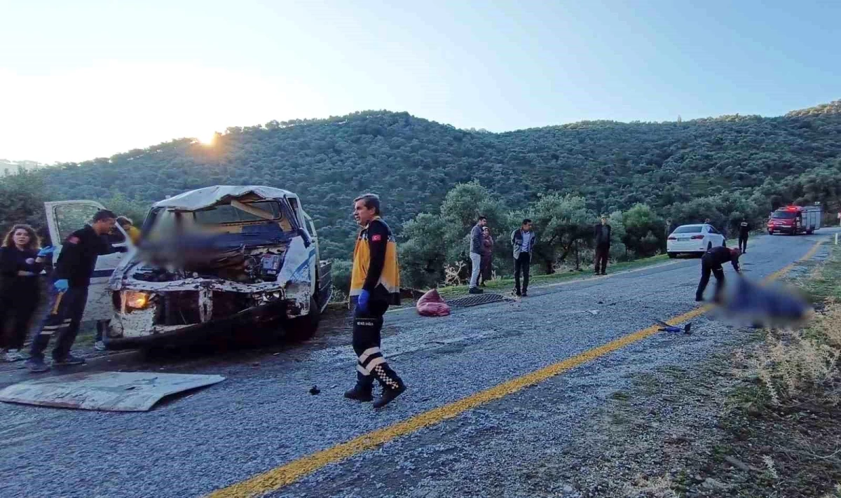 Aydın\'da kamyonetin takla atması sonucu 2 kişi hayatını kaybetti