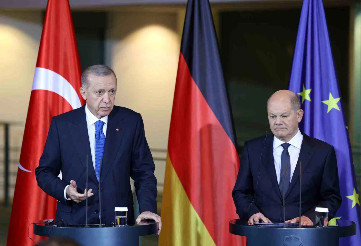 Cumhurbaşkanı Recep Tayyip Erdoğan, Almanya Başbakanı Olaf Scholz ile düzenlediği basın toplantısında, "Açık ve net konuşacağım. 7 Ekim\'den sonraki...