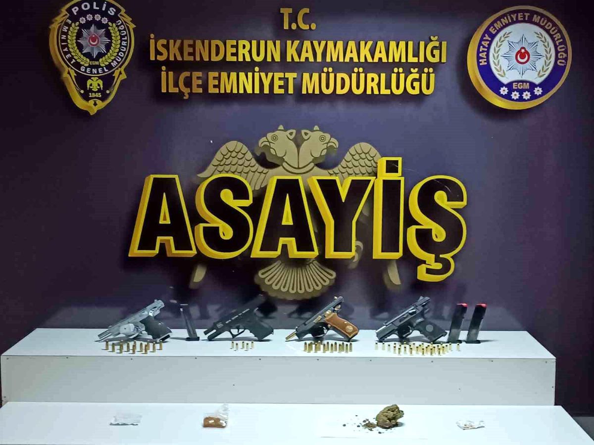 İskenderun\'da yapılan huzur ve güven uygulamasında 9 şüpheli yakalandı