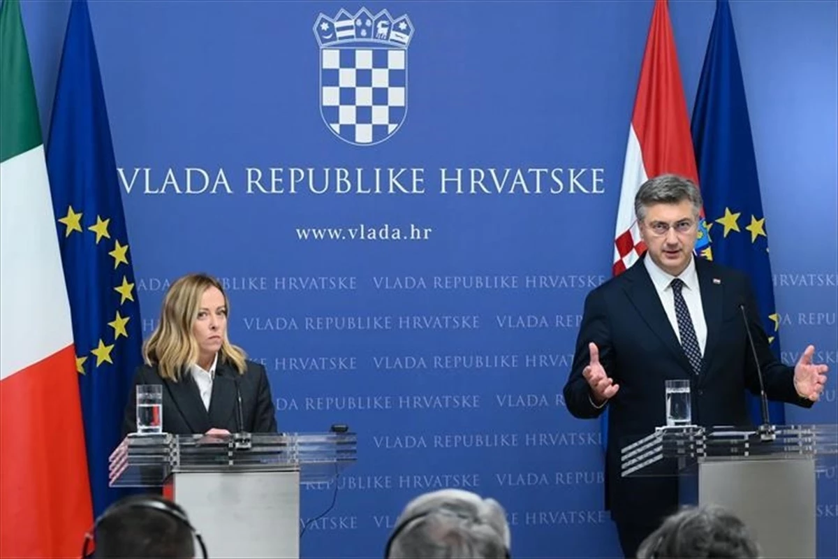 İtalya Başbakanı Meloni, Hırvatistan Başbakanı Plenkovic ile görüştü