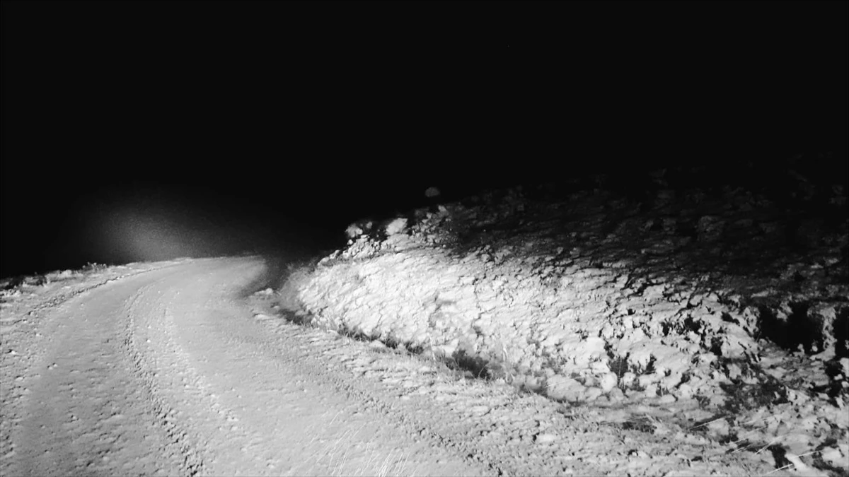 Tokat'ın Başçiftlik ilçesinde mevsimin ilk karı yağdı