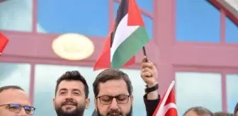 Atatürk Üniversitesi'nde İsrail'e karşı yürüyüş düzenlendi