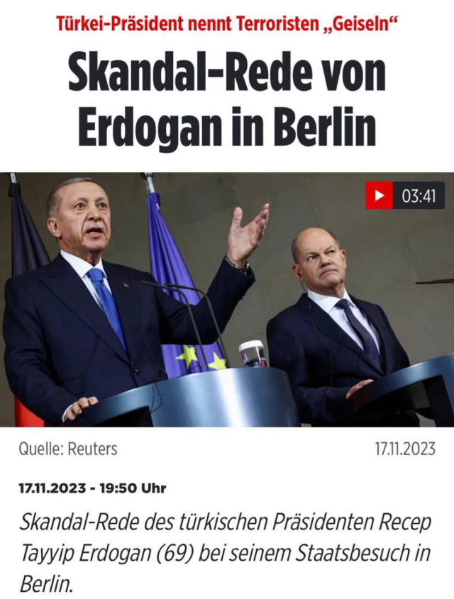 Cumhurbaşkanı Erdoğan'ın Almanya Başbakanı ile toplantısı dünya basınında: Scholz önündeki güç gösterisi