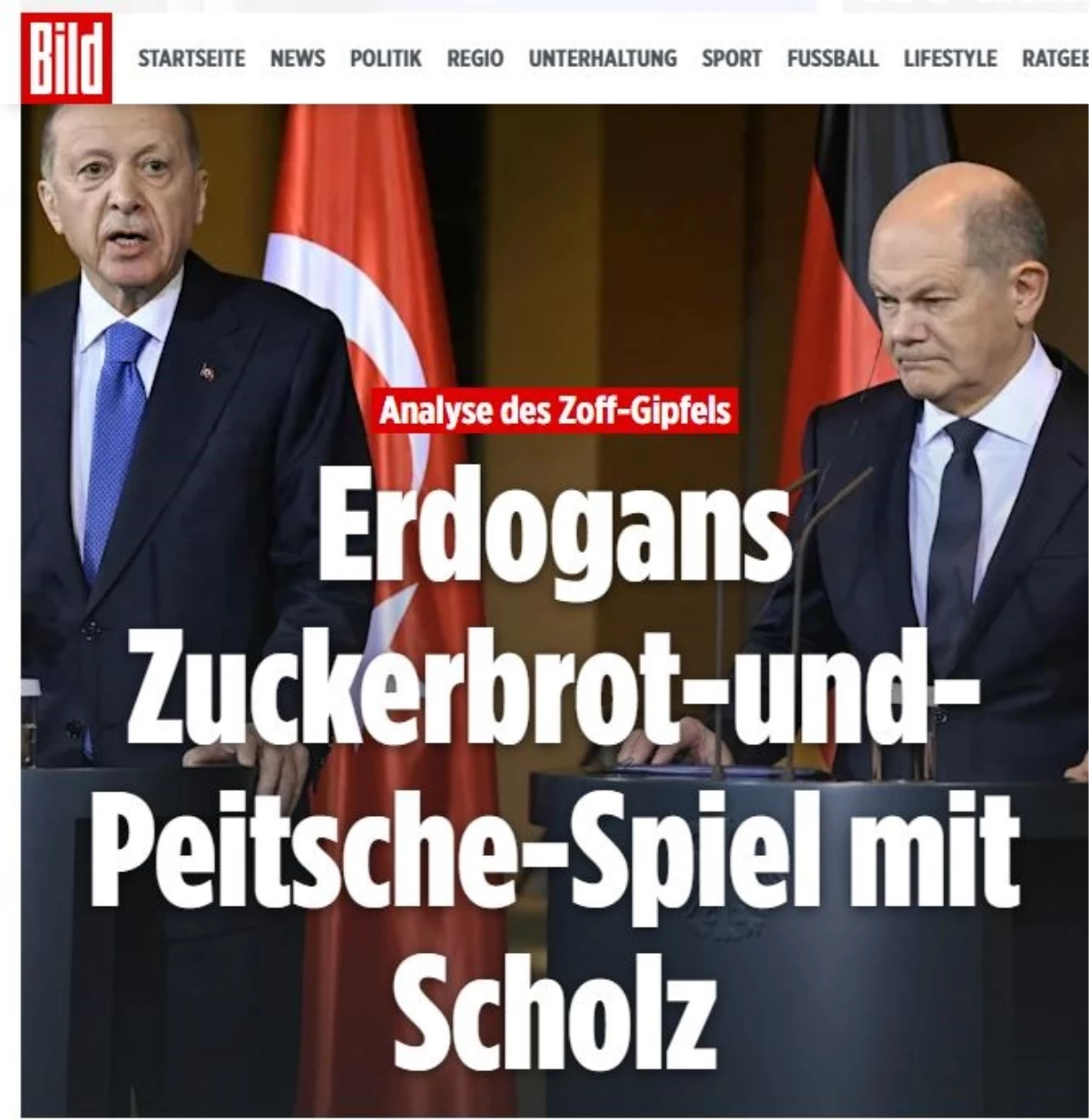 Erdoğan\'ın tarihi ayarı Alman basınında! Attıkları manşet Scholz\'u çıldırtacak