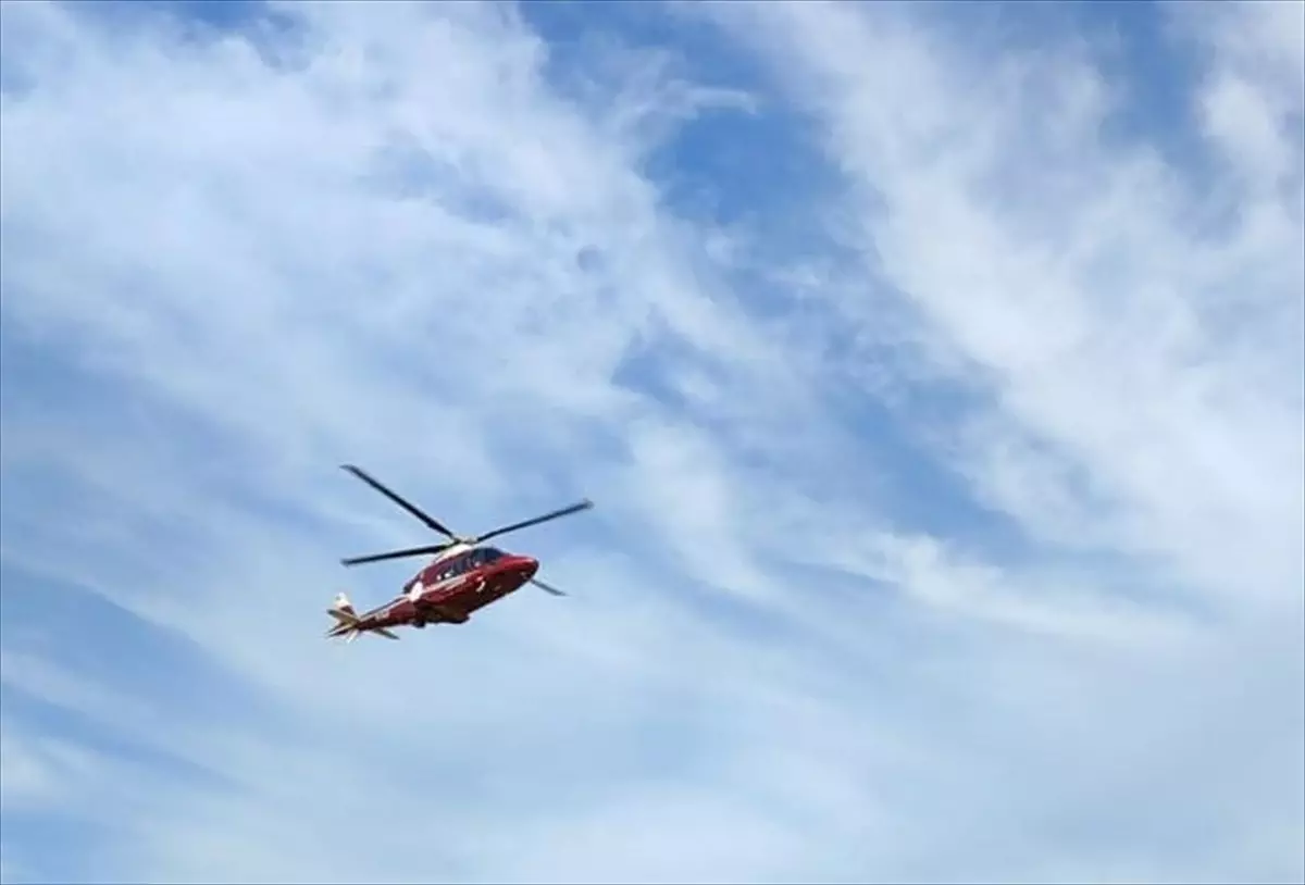 Konya\'da Beyin Kanaması Geçiren Hasta Ambulans Helikopterle Hastaneye Kaldırıldı