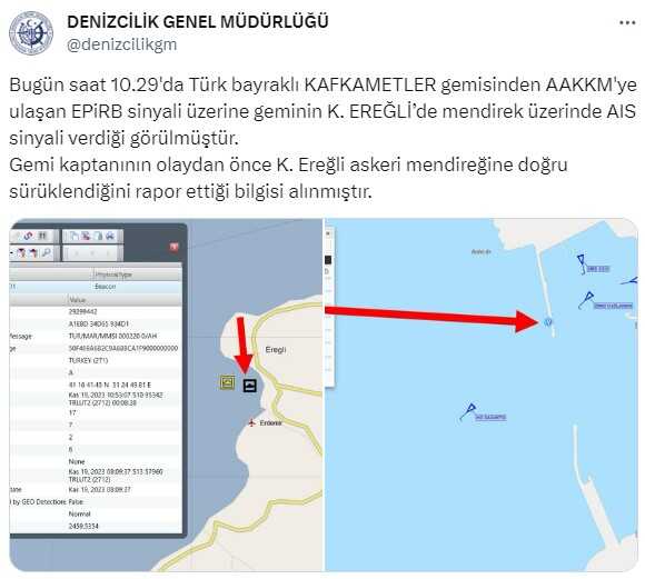 Kötü Hava Koşulları Nedeniyle Sürüklenen Gemide Arama Kurtarma Çalışmaları Devam Ediyor Kötü Hava Koşulları Nedeniyle Sürüklenen Gemide Arama Kurtarma Çalışmaları Devam Ediyor