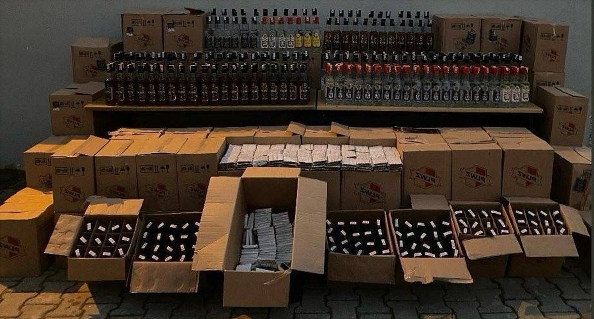 Tekirdağ Şarköy\'de 618 litre kaçak içki ele geçirildi