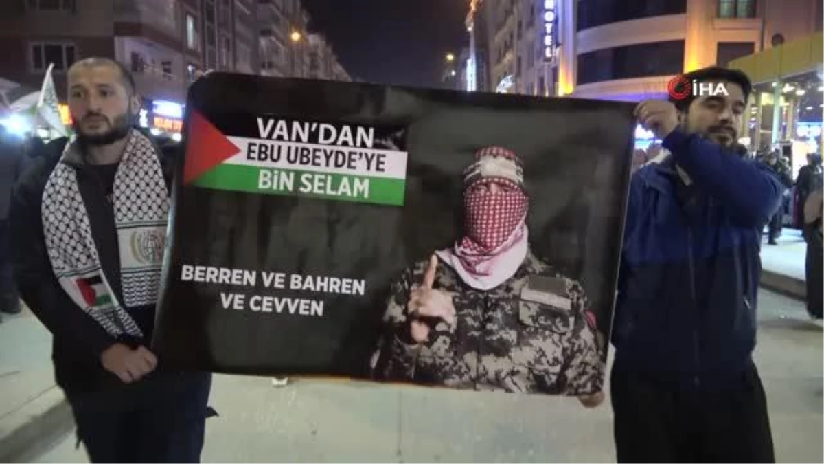 Van\'da İsrail\'in Gazze\'ye yönelik saldırıları protesto edildi