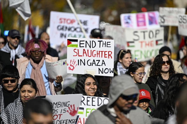 ABD'de Gazze için yürüyüş düzenlendi