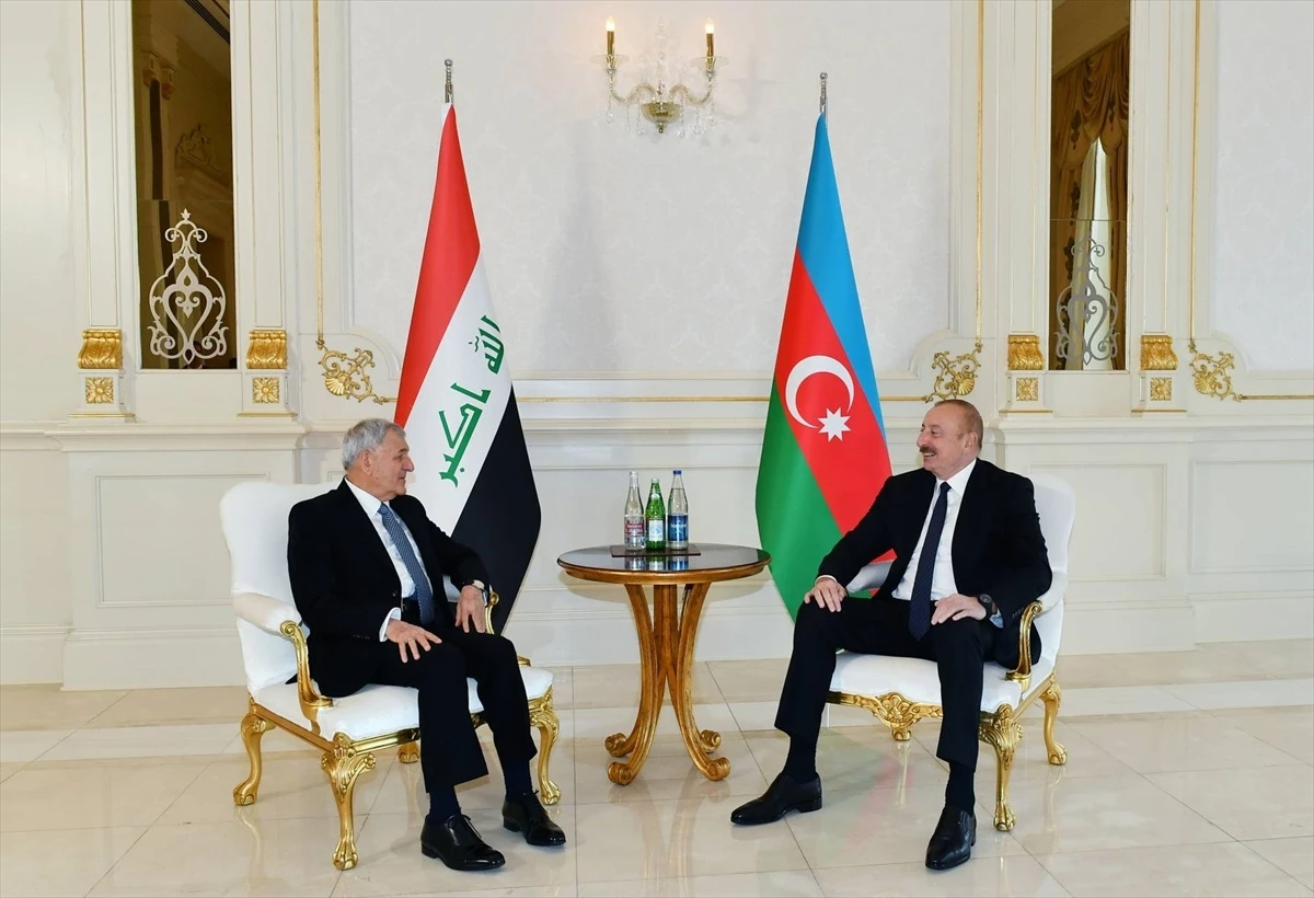 Azerbaycan Cumhurbaşkanı İlham Aliyev, Irak Cumhurbaşkanı Abdullatif Reşit ile Görüştü