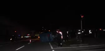 Biga'nın Şakirbey kavşağında kaza meydana geldi