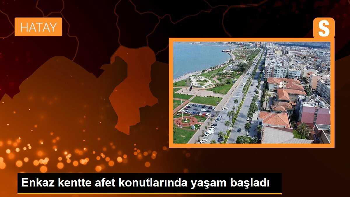 Enkaz kentte afet konutlarında yaşam başladı