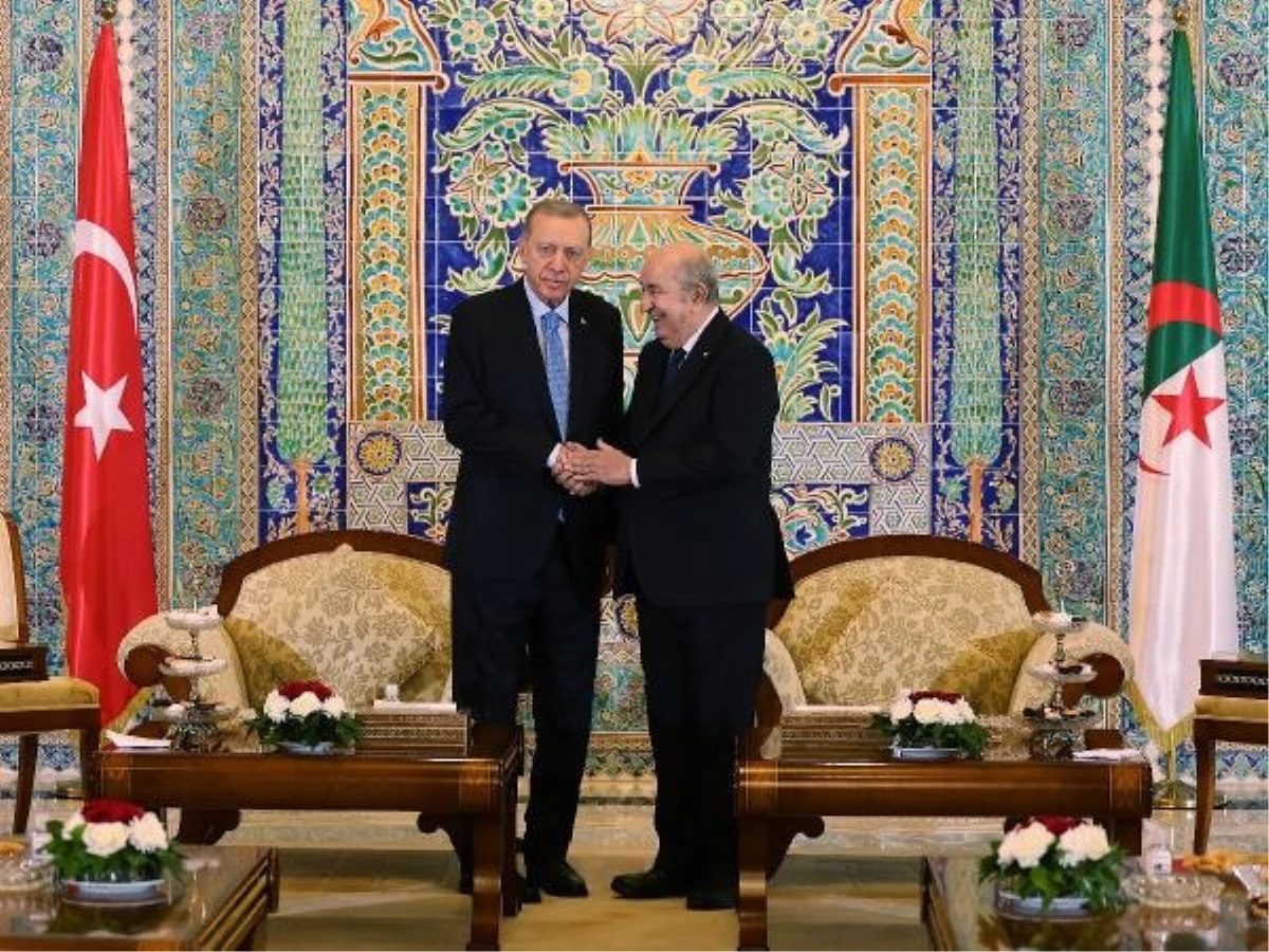 Cezayir Cumhurbaşkanı Tebbun\'dan Cumhurbaşkanı Erdoğan\'a sıcak karşılama 