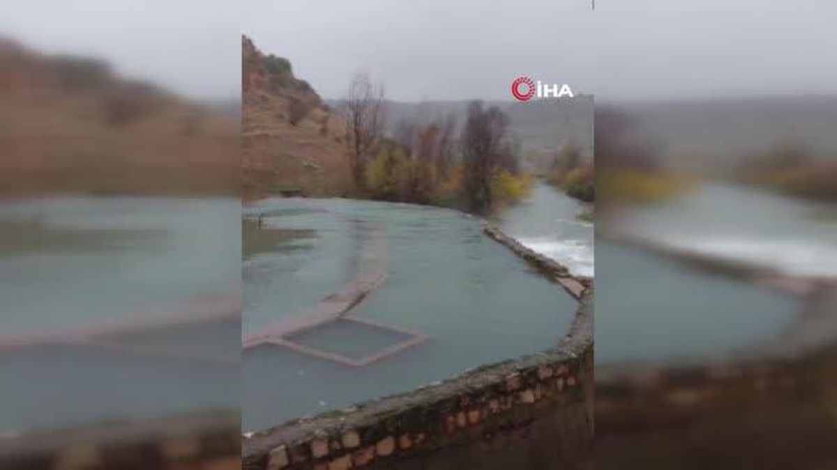 Kuraklık nedeniyle suyu çekilen havuzlar şiddetli yağışlarla birlikte doldu