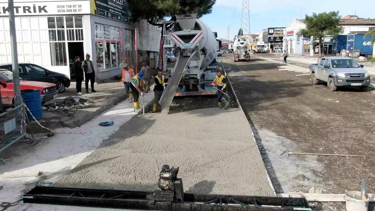 Samsun\'da Sanayi Bölgelerine Beton Yol Uygulamaları