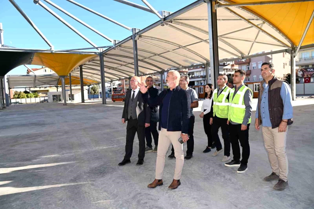 Manavgat Belediye Başkanı Şükrü Sözen, taşıt köprüsü ve pazar yeri projelerini ziyaret etti