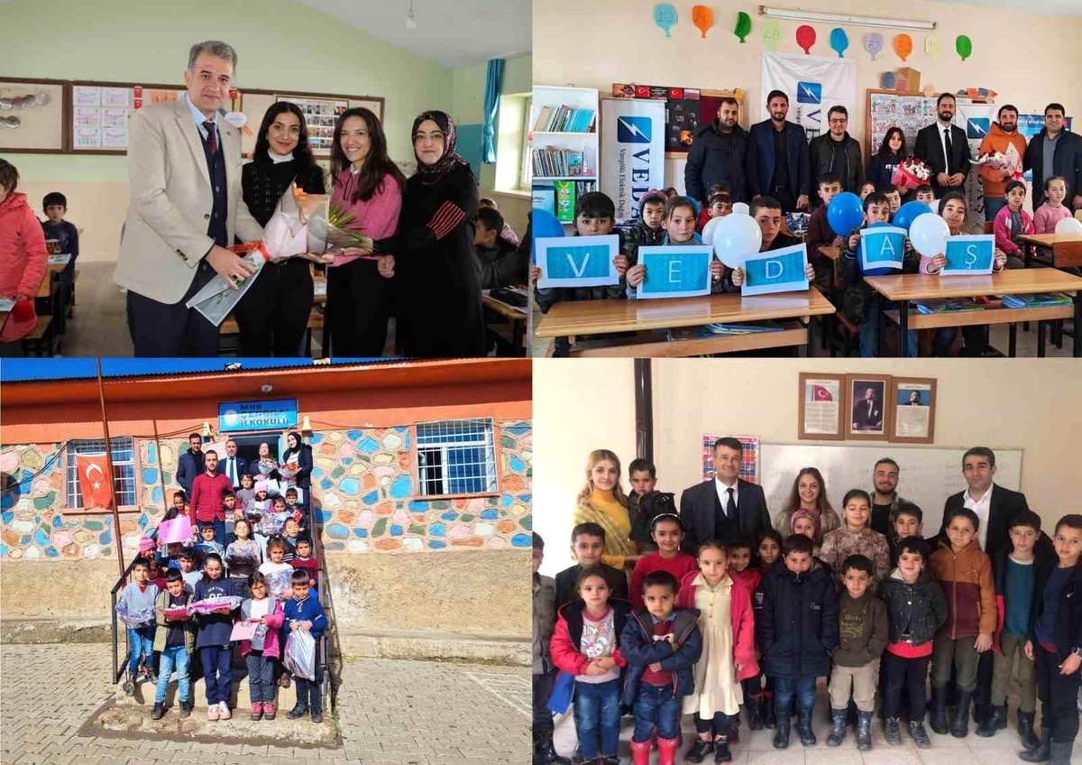 VEDAŞ Öğretmenler Günü\'nde köy okullarını ziyaret etti