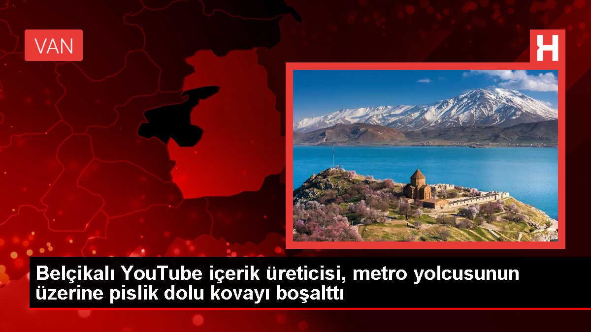 Belçika'da YouTube içerik üreticisi metroda yolcunun üzerine pislik dolu kova boşalttı