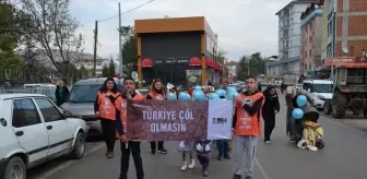 Şabanözü ilçesinde erozyonla mücadele yürüyüşü düzenledi