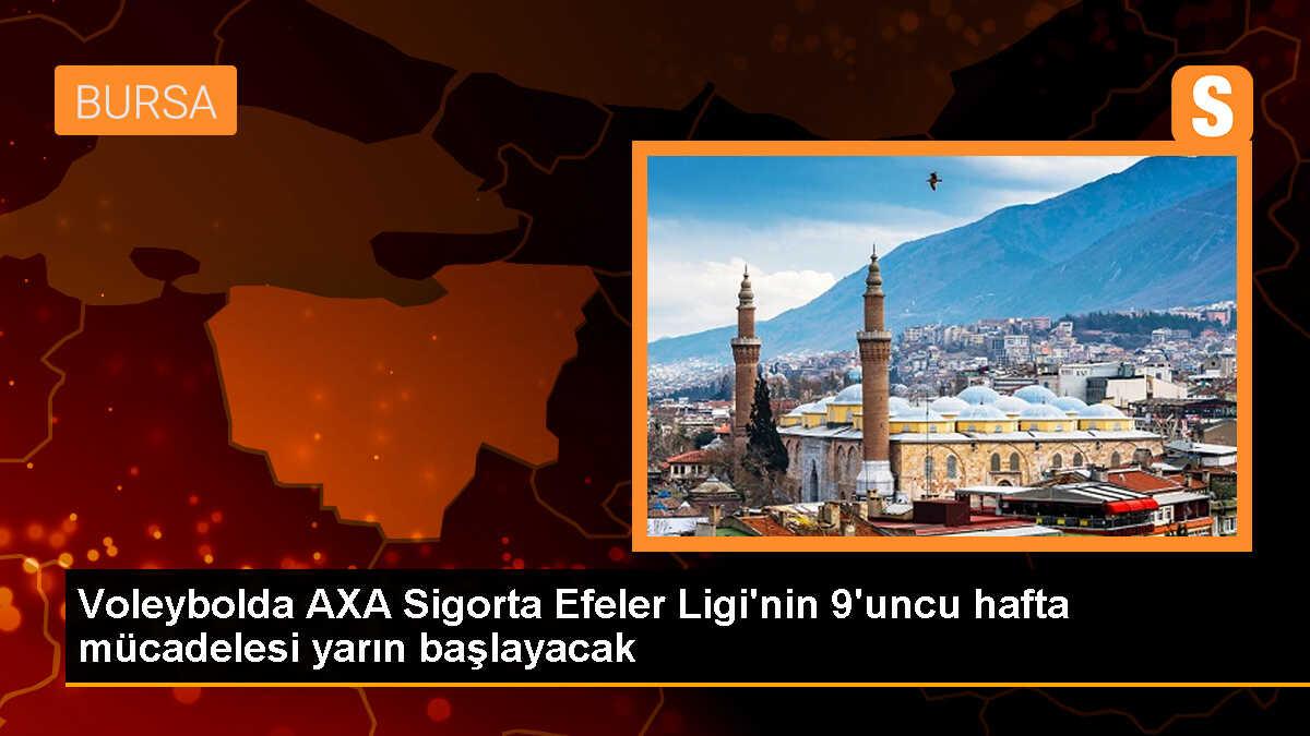 Voleybolda AXA Sigorta Efeler Ligi\'nin 9\'uncu hafta mücadelesi yarın başlayacak