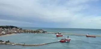 Filyos'taki lojistik gemileri, Amasra Limanı'na getirildi