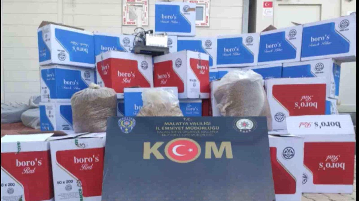 Malatya\'da binlerce gümrük kaçağı sahte makaron ele geçirildi