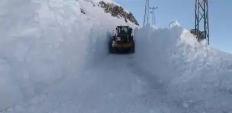 Yüksekova'da kar nedeniyle kapanan yol açıldı