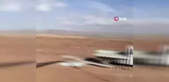 Şiddetli fırtına Sivas'ta konteyneri kağıt gibi fırlattı