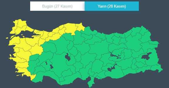 Meteoroloji'den 23 ile sarı kodlu uyarı: Şiddetli fırtına ve yağış bekleniyor
