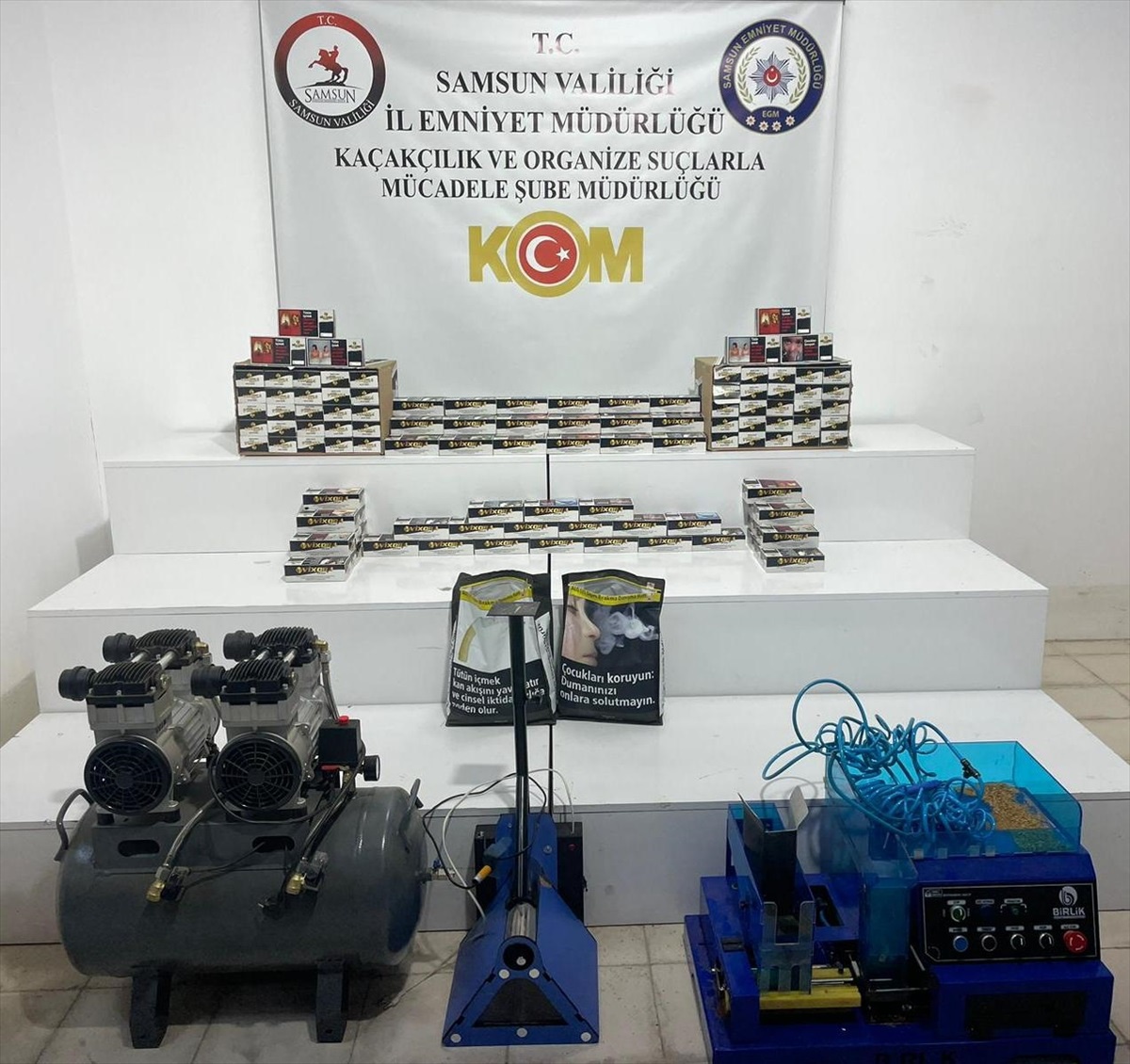 Samsun\'da tütün ve sigara kaçakçılığı operasyonunda gözaltı