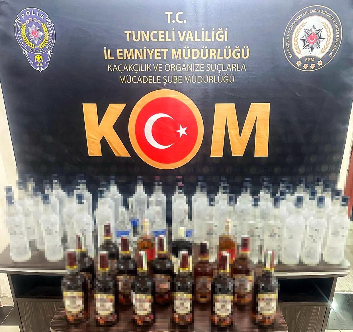 Tunceli\'de Kaçak İçki Operasyonu