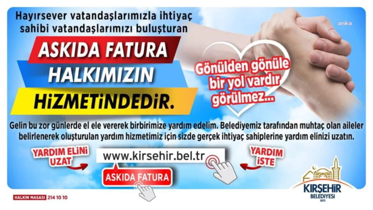 Kırşehir Belediyesi \'Askıda Fatura\' Kampanyası Devam Ediyor