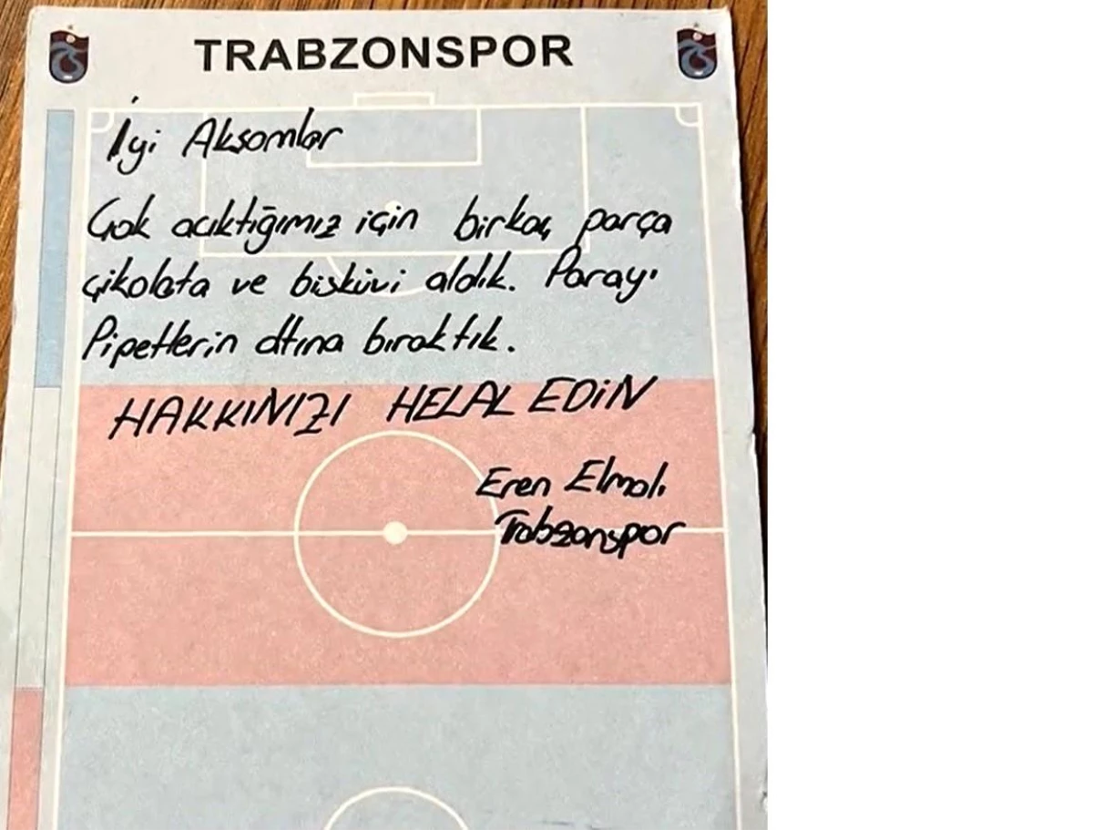 Trabzonsporlu oyuncuların notlu jesti