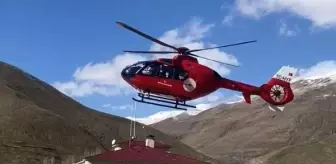 Van'da apandisit hastası ambulans helikopter ile sevk edildi