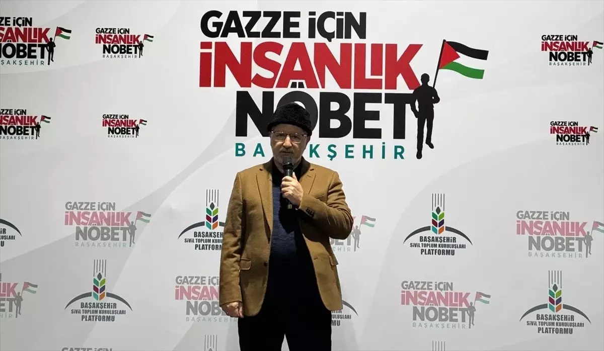 Başakşehir\'de Gazze İçin İnsanlık Nöbeti Devam Ediyor