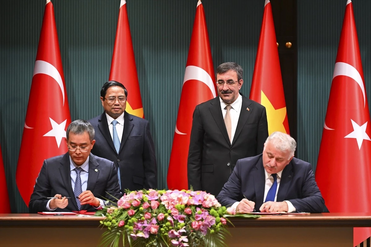 Cumhurbaşkanı Erdoğan, Vietnam Başbakanı Pham Minh Chinh\'i Cumhurbaşkanlığı Külliyesi\'nde kabul etti.
