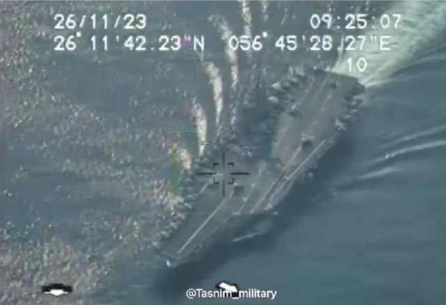 İran, Hürmüz Boğazında insansız hava aracının ABD savaş gemilerini taciz ettiği görüntüleri yayınladı