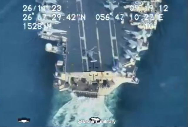 İran, Hürmüz Boğazında insansız hava aracının ABD savaş gemilerini taciz ettiği görüntüleri yayınladı