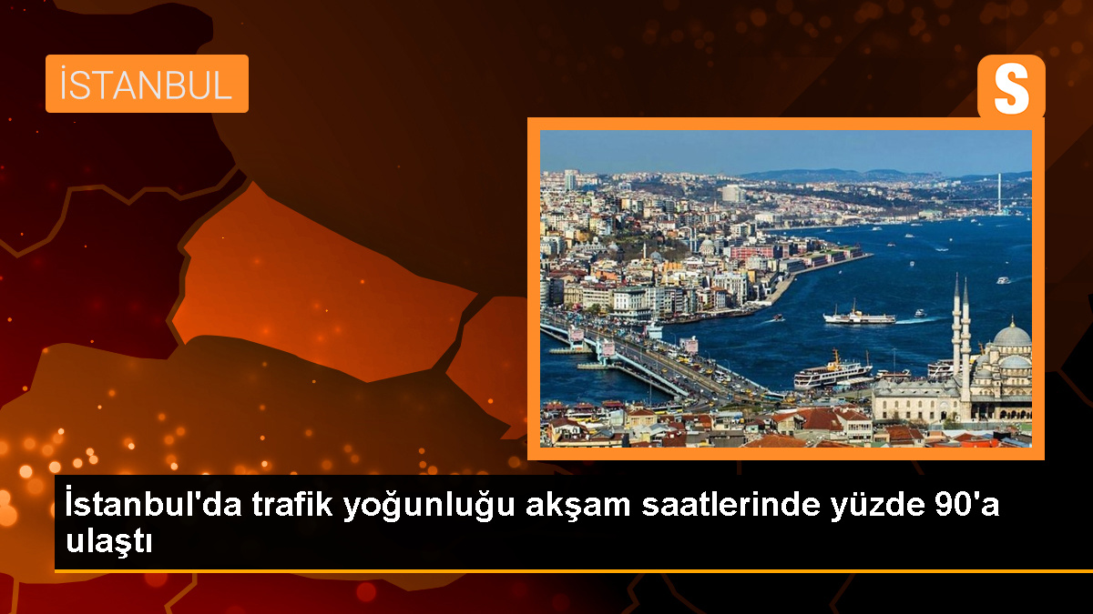 İstanbul\'da trafik yoğunluğu akşam saatlerinde yüzde 90\'a ulaştı