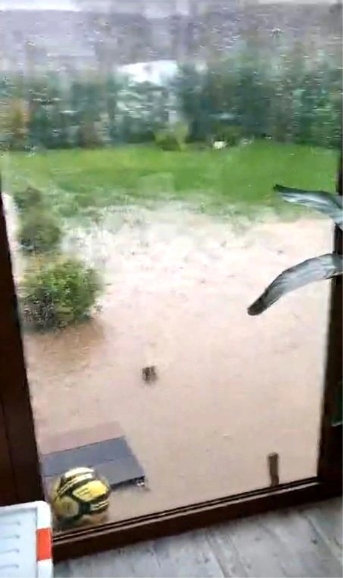 İstanbul\'da sağanak yağış nedeniyle Riva\'da evler su altında kaldı